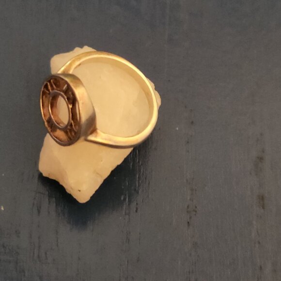 Unbranded 925 Sterling Silver size 7.5/8 ring round 3|6|9|12 Roman numeral dial - Picture 3 of 7